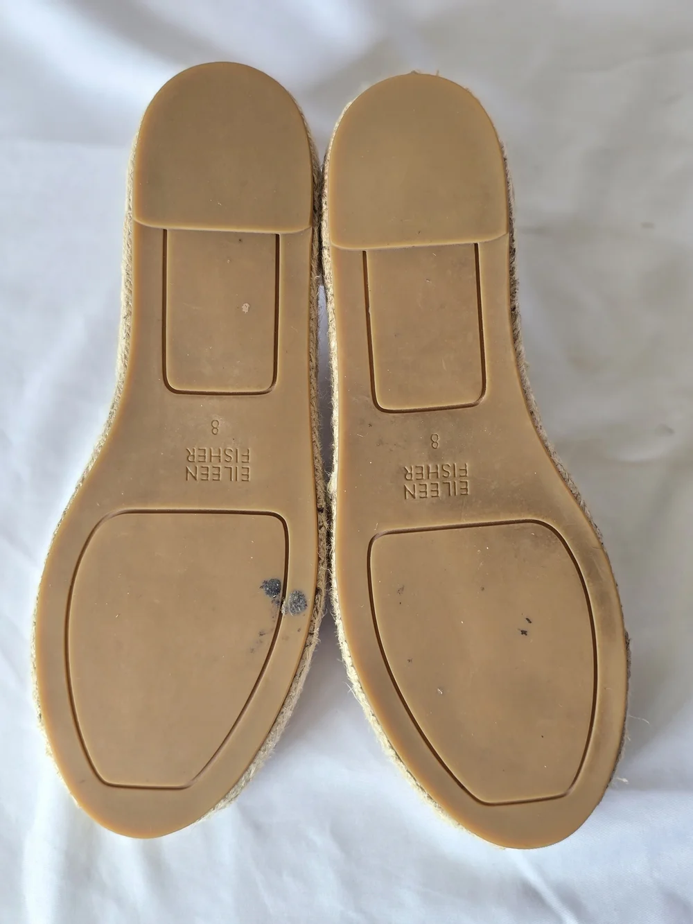 Eileen Fisher Metallic Stripe Suede Lace Up Espadrille Flats